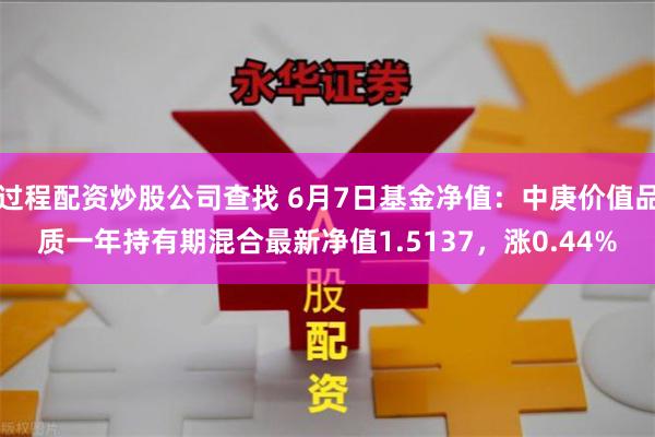 过程配资炒股公司查找 6月7日基金净值：中庚价值品质一年持有期混合最新净值1.5137，涨0.44%