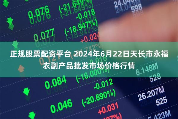 正规股票配资平台 2024年6月22日天长市永福农副产品批发市场价格行情